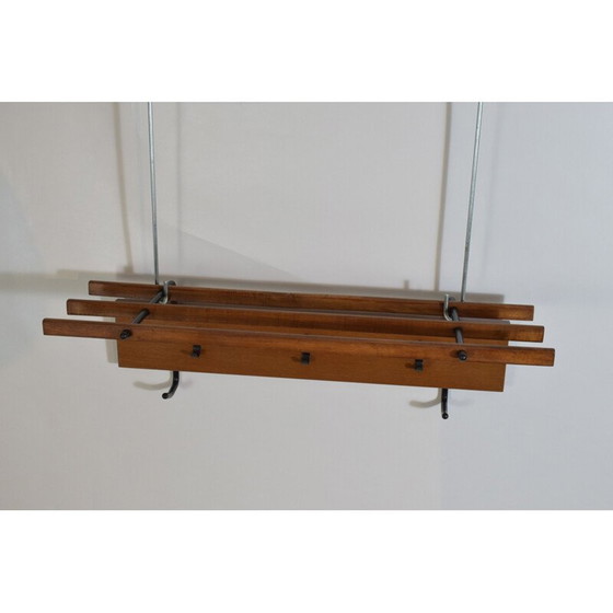 Image 1 of Vintage Teakholz Vintage Wandgarderobe Skandinavisch 1960er Jahre