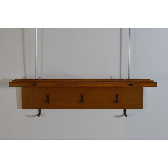 Image 1 of Vintage Teakholz Vintage Wandgarderobe Skandinavisch 1960er Jahre