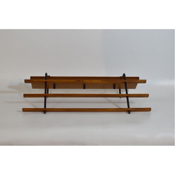 Image 1 of Vintage Teakholz Vintage Wandgarderobe Skandinavisch 1960er Jahre