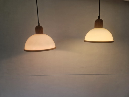 2 Vintage Steinhauer Pendelleuchten