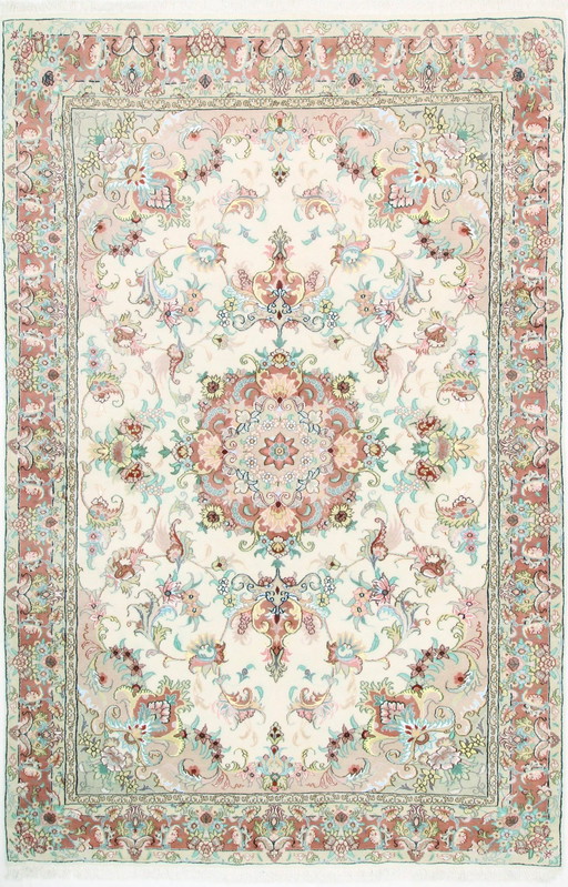 Original Handgeknüpfter Perserteppich Tabriz 304 X 201 Cm Neu , Unbenutzt