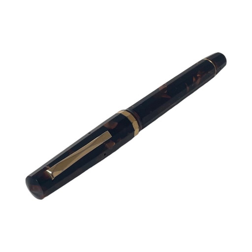 OMAS - 1990er - Paragon Extra Scarlet Red Celluloid Fountain Pen - 585er Feder - Im Originaletui - Sehr selten!