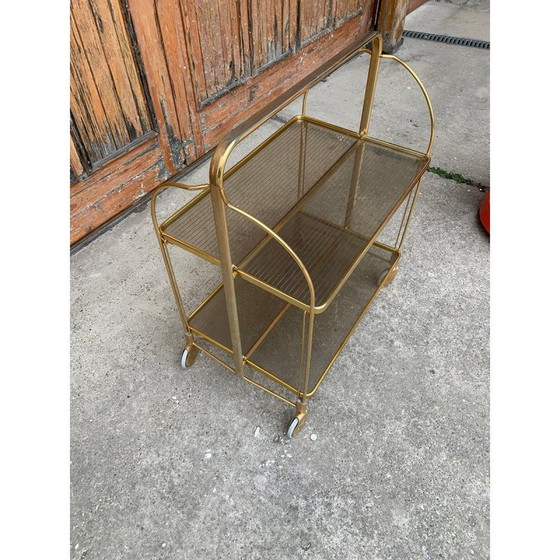 Image 1 of Vintage Klappwagen aus Goldmessing und Kunststoff