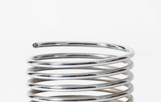 Image 1 of Postmoderne Spiralförmige Lampe in Chrom