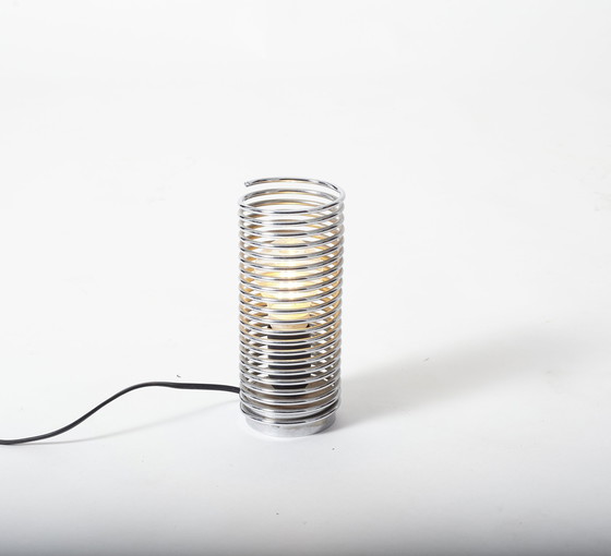 Image 1 of Postmoderne Spiralförmige Lampe in Chrom