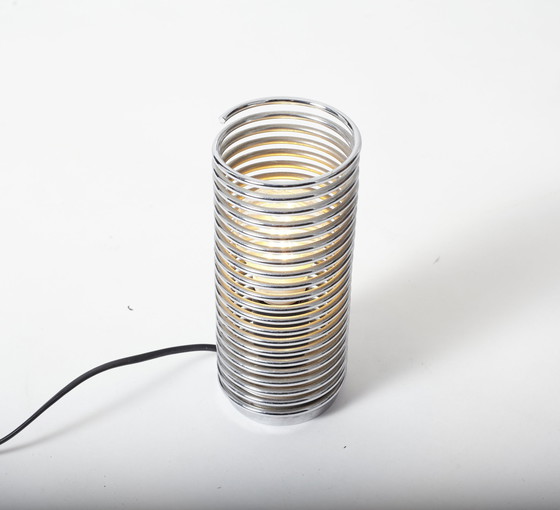 Image 1 of Postmoderne Spiralförmige Lampe in Chrom
