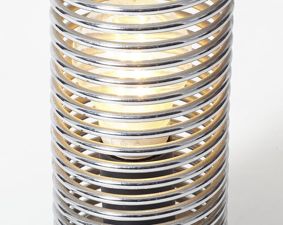 Image 1 of Postmoderne Spiralförmige Lampe in Chrom