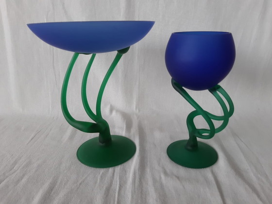 Image 1 of Józefina Kunstglas Kelch und Schale