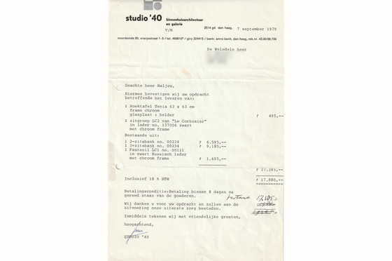 Image 1 of LC 2 Satz 1978 - Le Corbusier, Pierre Jeanneret & Charlotte Perriand - Cassina