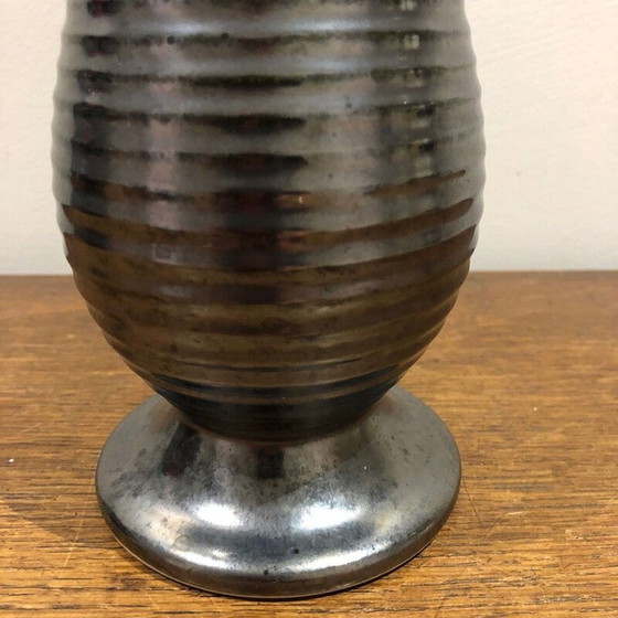 Image 1 of Schwarz-grüne Vintage-Vase von Saint Clement, 1950