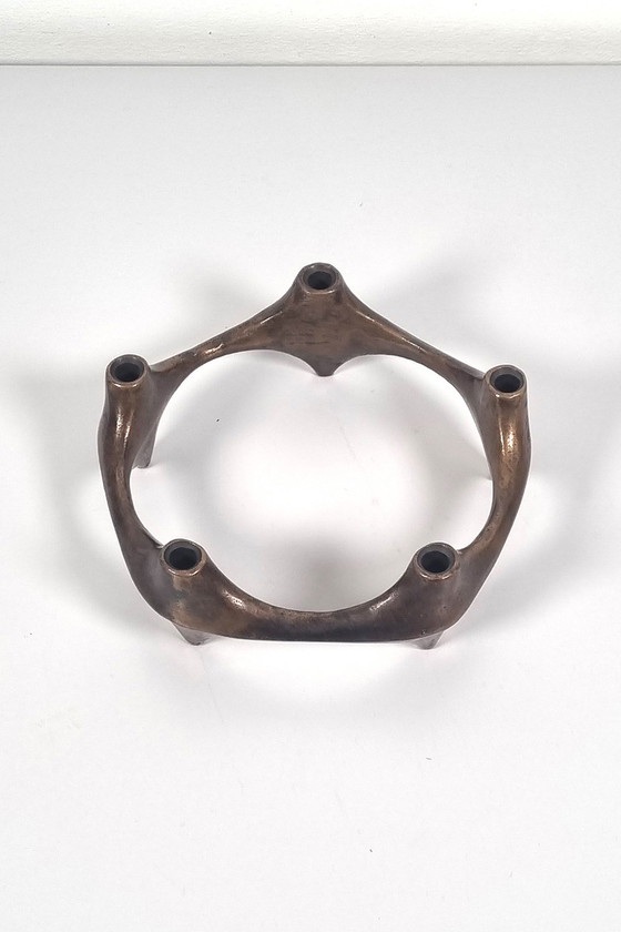 Image 1 of Brutalist Kerzenständer aus Bronze