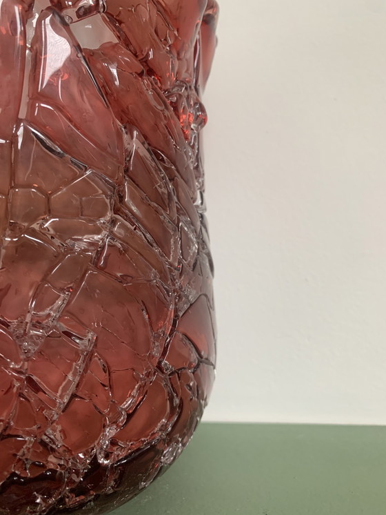 Image 1 of David Valner Wiederaufbereitete Vase In Rosa/Weiß