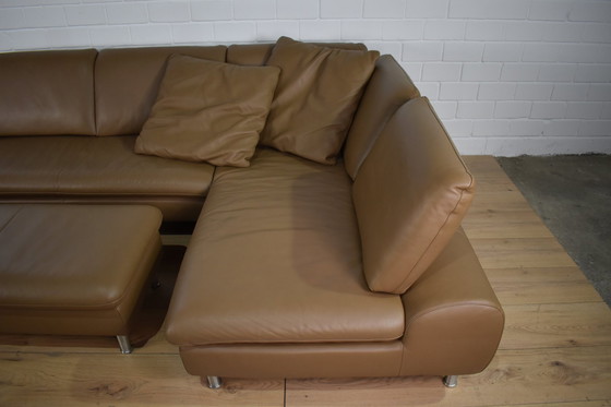 Image 1 of Ledersofa Loop Willi Schillig Mit Hocker Und Versetzbaren Rückenlehnen Ledercouch Lederecksofa Sofa Couch Ecksofa