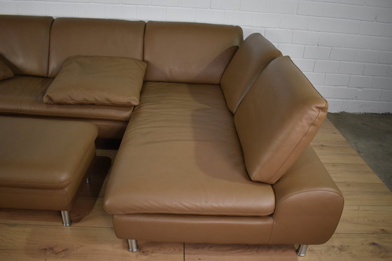 Image 1 of Ledersofa Loop Willi Schillig Mit Hocker Und Versetzbaren Rückenlehnen Ledercouch Lederecksofa Sofa Couch Ecksofa