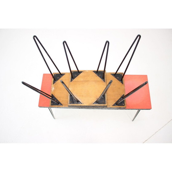 Image 1 of Vintage Metall und umakart Verschachtelungstische, Tschechoslowakei 1970er Jahre