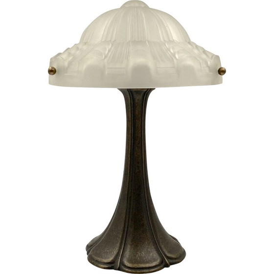 Image 1 of Vintage Bronze Tischlampe, Frankreich 1930