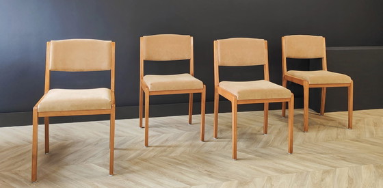 Image 1 of 4x Mid Century Esstisch Stuhl