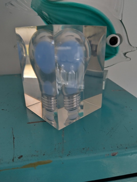 Image 1 of Lucite Glow In The Dark Skulptur von Pierre Giraudon