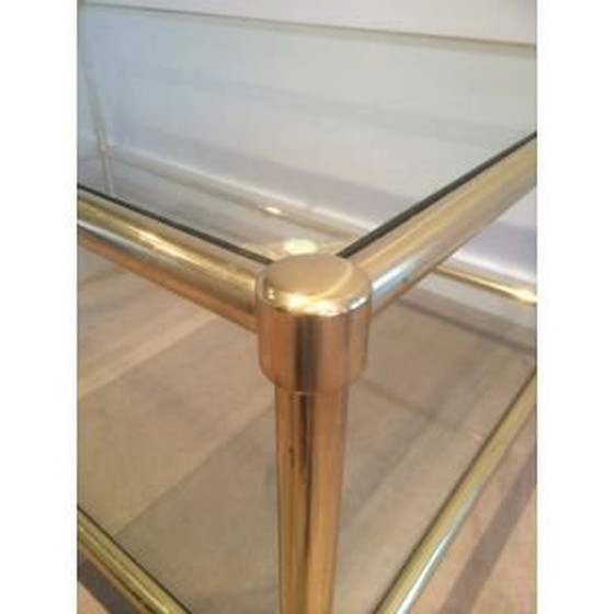 Image 1 of Vintage Couchtisch aus Messing und Glas, 1960