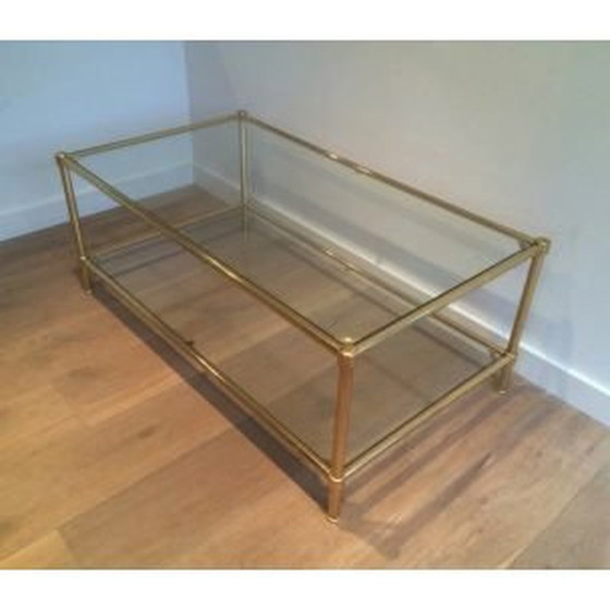 Image 1 of Vintage Couchtisch aus Messing und Glas, 1960