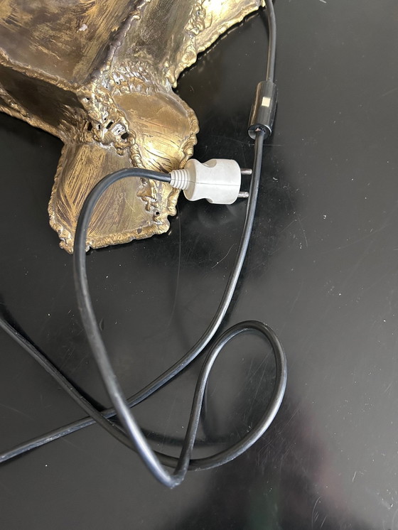 Image 1 of Skulpturale Lampe Aus Messing Und Stahl