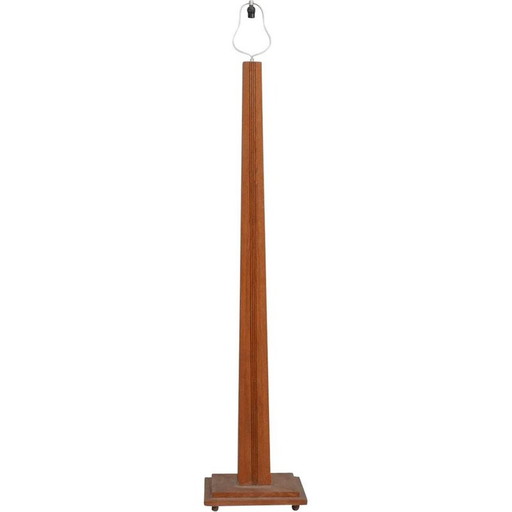 Vintage Art Deco Stehlampe aus Eiche, Frankreich 1930