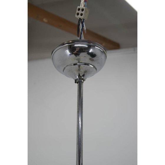 Image 1 of Vintage Art Deco Kronleuchter aus geblasenem Glas, 1930