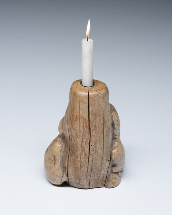 Image 1 of 2x Kerzenhalter aus Holz