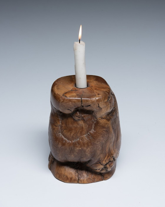 Image 1 of 2x Kerzenhalter aus Holz