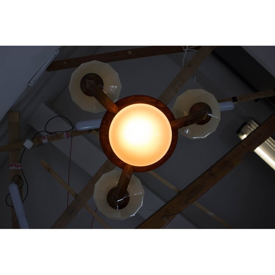 Image 1 of Holzkronleuchter im Art-déco-Stil, 1930