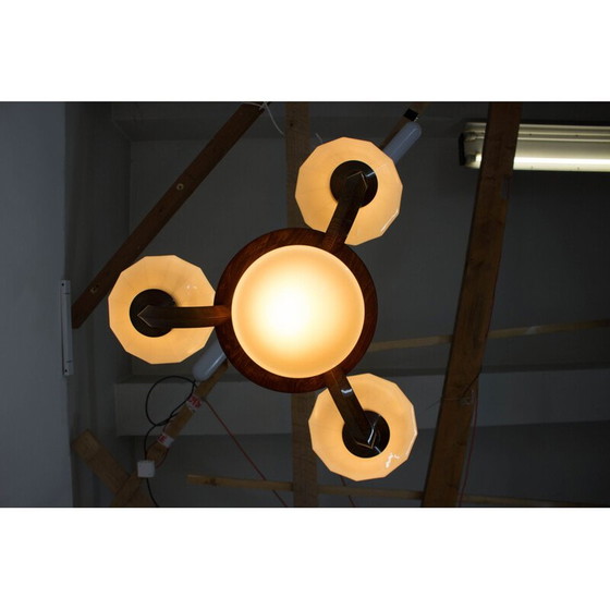 Image 1 of Holzkronleuchter im Art-déco-Stil, 1930