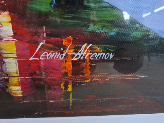 Image 1 of "Allee am See" Gemälde Original Erholung gemalt von Leonid Afremov