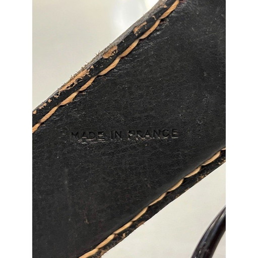 Vintage Stehleuchte aus Leder von Jacques Adnet, Frankreich 1950