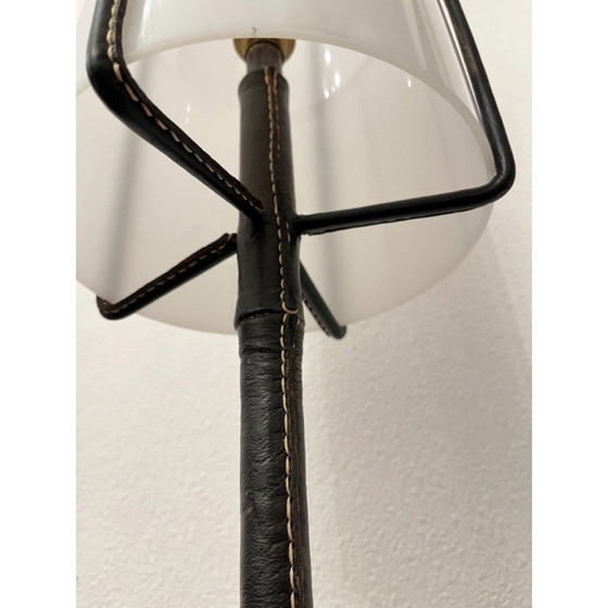 Image 1 of Vintage Stehleuchte aus Leder von Jacques Adnet, Frankreich 1950