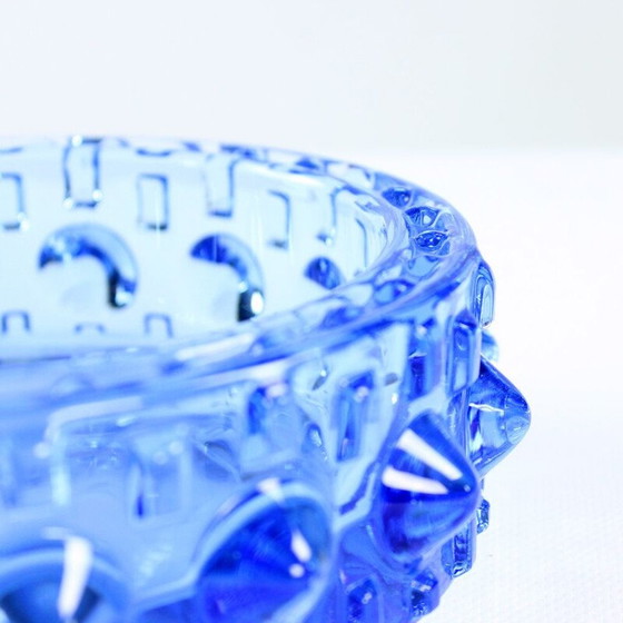 Image 1 of Vintage-Schale aus blauem Glas von Frantisek Pečený, Tschechoslowakei 1960er Jahre