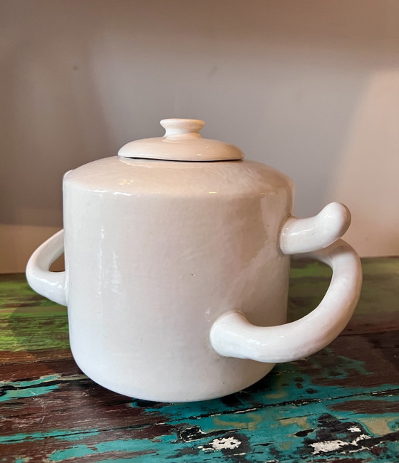 Image 1 of Alte dänische Keramik-Teekanne von Pollas Design