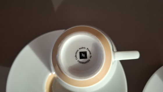 Image 1 of Beschreibung Nespresso Set Kollektionen Andrée Putman, 10-teilig bestehend aus 4 Espresso, 2 Lungo und 4 Cappuccino Tassen