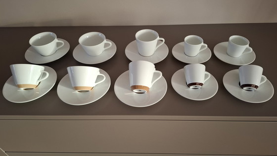 Image 1 of Beschreibung Nespresso Set Kollektionen Andrée Putman, 10-teilig bestehend aus 4 Espresso, 2 Lungo und 4 Cappuccino Tassen