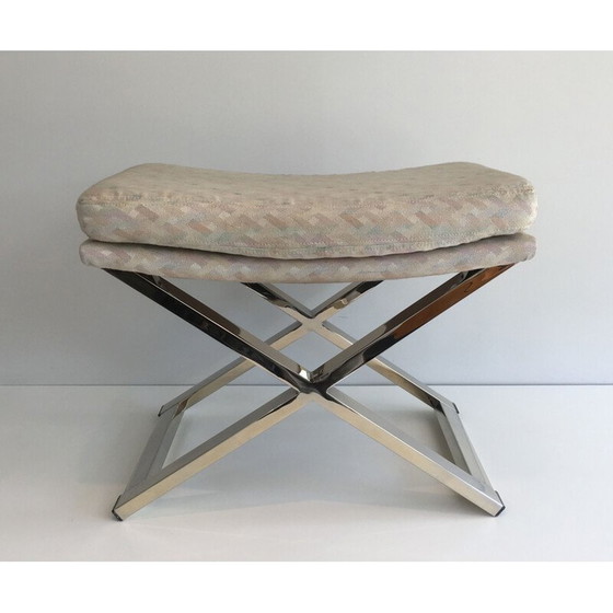 Image 1 of Vintage Hocker in Chrom 1970