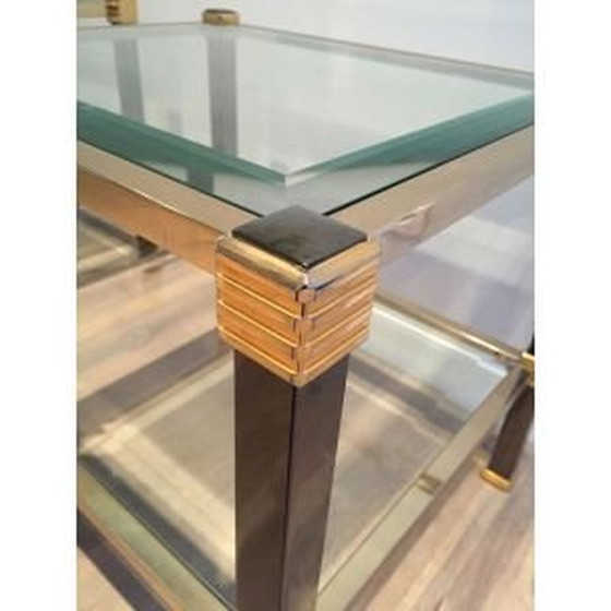 Image 1 of Paar verchromte Beistelltische im Vintage-Design