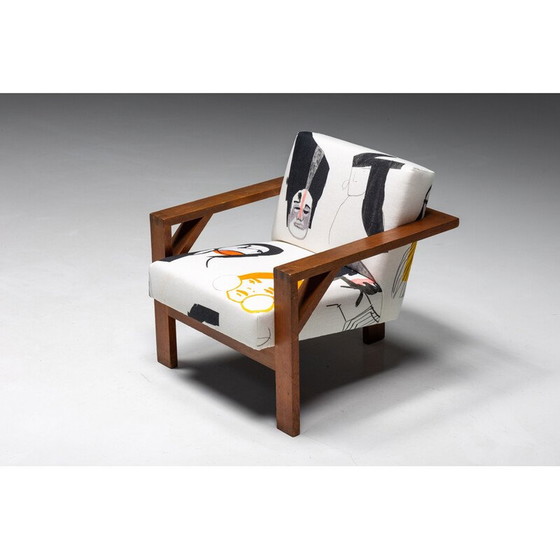 Image 1 of Modernistischer Stoffsessel von Pierre Frey, 1960