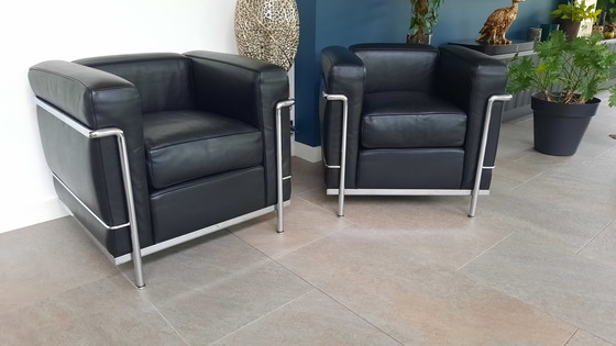 Image 1 of 2x LC2 Cassina Le Corbusier Sessel