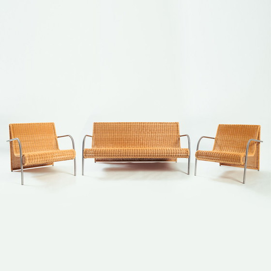 Image 1 of Rotan Pitriet Stoelen En Bank, Loungeset, 1990S