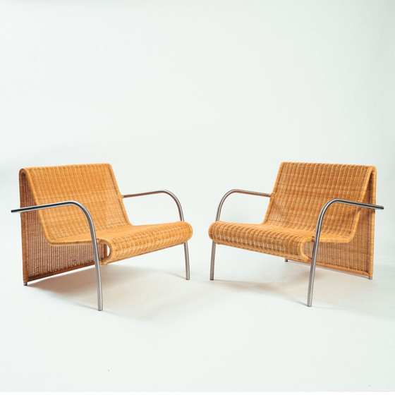 Image 1 of Rotan Pitriet Stoelen En Bank, Loungeset, 1990S