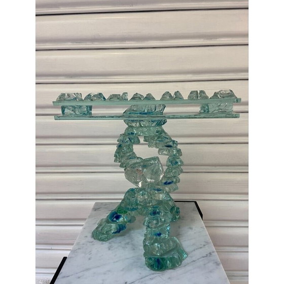 Image 1 of Menorah-Kerzenhalter aus Glas von P. Jacob, 2000