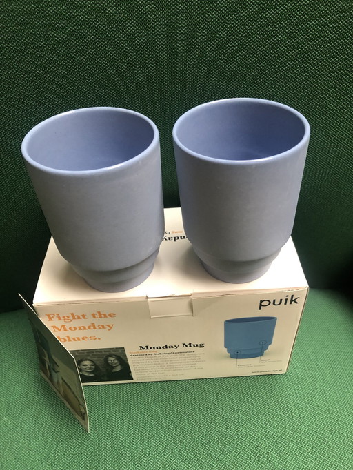 Montag Becher Tasse Keramik von Puik 4 St
