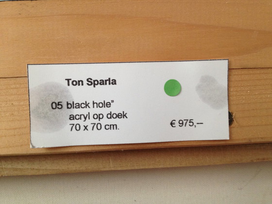 Image 1 of Ton Sparla Acryl auf Leinwand; "Das schwarze Loch"
