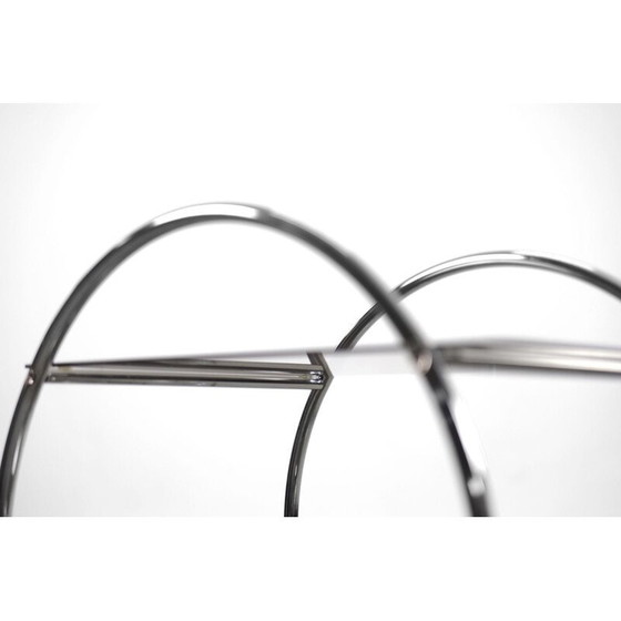 Image 1 of Vintage Art Deco Barwagen in Chrom und Rauchglas von Ikea, Schweden 1970