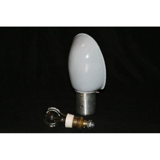 Image 1 of Alte Bühnenlampe aus weißem Metall, Polen 1960