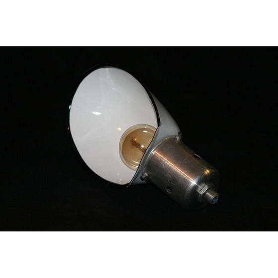 Image 1 of Alte Bühnenlampe aus weißem Metall, Polen 1960